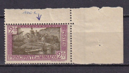 MONACO - 2 F. De 1924/33 Avec Center Déplacé TTB - Errors And Oddities