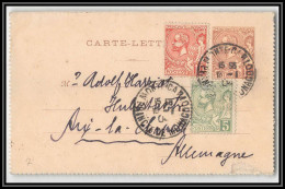 79705 N°ALB H2 Complément 3 Couleurs AIX LA CHAPELLE ALLEMAGNE 1904 Entier Stationery Carte Lettre Monaco - Ganzsachen