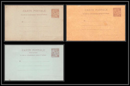 79702 N°ALB E Lot De 3 Nuances Entier Stationery Carte Postcard Monaco - Ganzsachen