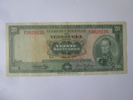 Venezuela 20 Bolivares 1972 Banknote Rare Year,see Pictures - Venezuela