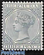 Bermuda 1883 3p, Grey, Stamp Out Of Set, Unused (hinged) - Bermuda
