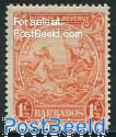 Barbados 1925 1.5p, Perf. 14, Stamp Out Of Set, Unused (hinged), Nature - Horses - Barbades (1966-...)