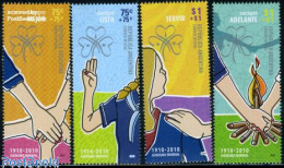Argentina 2010 Girl Guides Centenary 4v, Mint NH, Sport - Scouting - Ongebruikt