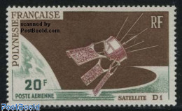 French Polynesia 1966 D1 Satellite 1v, Mint NH, Transport - Various - Space Exploration - Joint Issues - Neufs