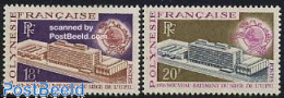 French Polynesia 1970 New UPU Building 2v, Mint NH, U.P.U. - Neufs