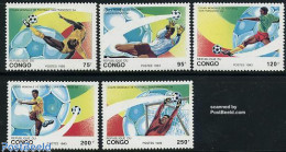 Congo Republic 1993 Football Games 5v, Mint NH, Sport - Football - Autres & Non Classés