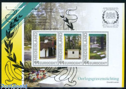 Netherlands - Personal Stamps TNT/PNL 2010 Oorlogsgravenstichting 3v M/s, Mint NH, History - World War II - Art - Scul.. - WW2
