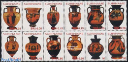 Suriname, Republic 2004 Olympic Games 12v [+++++], Mint NH, Nature - Sport - Horses - Olympic Games - Art - Ceramics - Porcelain