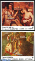 Gambia 1988 Titian 2 S/s, Mint NH, Art - Paintings - Gambie (1965-...)