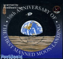 Virgin Islands 1999 Moonlanding Anniversary S/s, Mint NH, Transport - Space Exploration - Iles Vièrges Britanniques