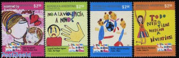 Argentina 2011 Children Rights 4v, Mint NH, Various - Justice - Art - Children Drawings - Ongebruikt