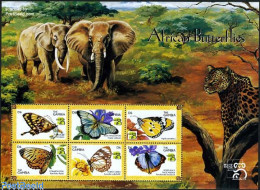 Gambia 1999 Butterflies 6v M/s, Mint NH, Nature - Butterflies - Gambie (1965-...)