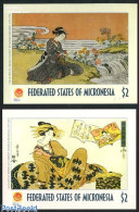 Micronesia 2001 Philanippon 2 S/s, Mint NH, Art - East Asian Art - Paintings - Micronésie