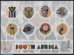 South Africa 2012 National Symbols 8v M/s S-a, Mint NH, History - Nature - Coat Of Arms - Flags - Animals (others & Mi.. - Neufs