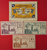 Noodgeld Dendermonde 10 - 25 - 50 Cent Zonder Stempel En 1 Frank - Altri & Non Classificati