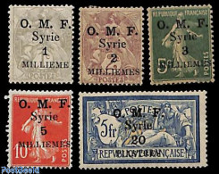 Syria 1920 O.M.F. Overprints 5v, Unused (hinged) - Syrie