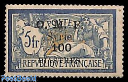 Syria 1920 OMF Overprint In Black 100p On 5Fr, Unused (hinged) - Syrie