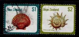 2913D- NEW ZEALAND - 1979 - SC#:696-697 - USED - SEA SHELLS - SCALLOP AND CIRCULAR SAW - MARINE LIFE - Conchiglie