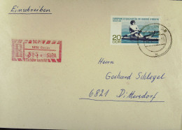 DDR: R-Brief Mit Selbstbed.-R-Zettel 50 Pf 1058 Berlin (885 A) Mit Einlief.-Schein Vom 12.2.69 Mit 20 Pf  Knr: 1373 - Briefe U. Dokumente