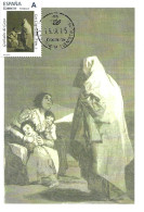 Los Caprichos De Goya " Que Viene El Coco ", Carte Maximum Espagne. Tu Sello - Engravings