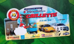 Plaque Du 6ème Rallye National De La Caillette - Chabeuil - Drôme - 26 - Voitures - Tintin Et Milou - Fusée - Mai 2008 - Targhe Rallye