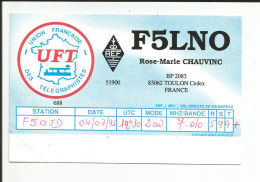 83 - TOULON - Carte QSL  F5LNO - Radio Amateur Télégraphiste - Radio Amateur