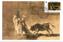 Grabados De Goya, Tauromaquia " Los Moros Hacen Otro Capeo ", Carte Maximum Espagne. Tu Sello - Engravings