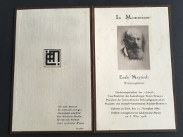 Luxembourg Image De Deuil Emile Mayrisch Dudelange Hütte Siderurgie 1928 - Düdelingen