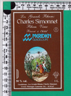 R724 ETIQUETTE MERIDIEN SIMONNET GROSSE MONTAGNE LAMENTIN   GUADELOUPE - Rhum