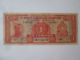 Rare! Honduras 1 Lempira 1961 Banknote,see Pictures - Honduras