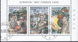 SCHWEDEN Heftchenblatt 222 D, Gestempelt, Europa CEPT: Entdeckungen Und Erfindungen 1994 - 1981-..