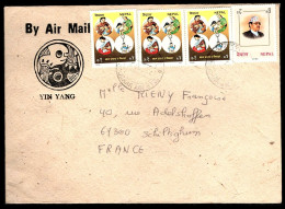 LETTRE DU NÉPAL - YIN YANG - PAR VOIE AÉRIENNE - - Népal
