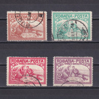ROMANIA 1906, Sc# B9-B12, CV $26, The Queen Weaving, Used - Used Stamps