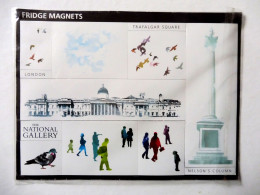 Lot 12 Magnets Souples Sous Blister LONDRES - National Galery, Trafalgar Square, Nelson's  Column.. - Tourism