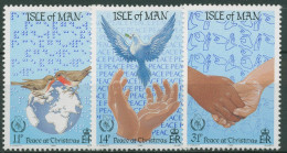 Isle Of Man 1986 Weihnachten Jahr Des Friedens 322/24 Postfrisch - Man (Ile De)