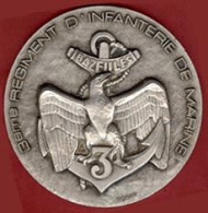 ** MEDAILLE  3ème  REGIMENT  D' INFANTERIE  De  MARINE - BAZEILLES  +  PORTE - CLEFS ** - Before 1871