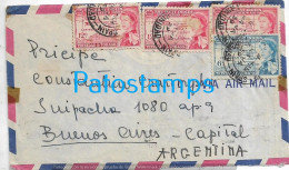 244202 CARIBBEAN TRINIDAD Y TOBAGO B.W.I COVER CANCEL YEAR 1959 CIRCULATED TO ARGENTINA NO POSTAL POSTCARD - Trinité & Tobago (1962-...)