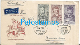 244222 CZECH REPUBLIC PRAHA COVER CANCEL YEAR 1959 CIRCULATED TO ARGENTINA NO POSTAL POSTCARD - Autres & Non Classés