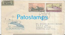 244223 CZECH REPUBLIC PISEK COVER CANCEL YEAR 1960 SHIP CIRCULATED TO ARGENTINA NO POSTAL POSTCARD - Autres & Non Classés