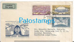 244229 CZECH REPUBLIC PISEK COVER CANCEL YEAR 1959 CIRCULATED TO ARGENTINA NO POSTAL POSTCARD - Autres & Non Classés