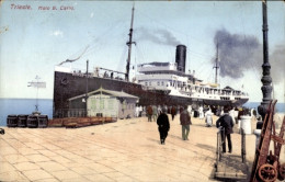 CPA Triest Trieste Friuli Venezia Giulia, Dampfer SMS Baron Call, Österreichischer Lloyd, Hafen - Sonstige & Ohne Zuordnung