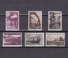 USSR 1938, Solovyev# 634-639, Moscow Subway, Used (with Gum) - Gebraucht