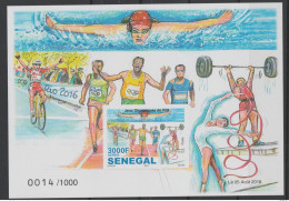Sénégal 2016 IMPERF NON DENTELE Jeux Olympiques Olympic Games Olympia Rio De Janeiro - Gymnastiek