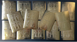 Tchad Chad Tschad 2002 Mi. 2418 2431 A Trésors De Toutankhamon Gold Or Tutankhamun Tutanchamun Egypt Egypte - Tschad (1960-...)