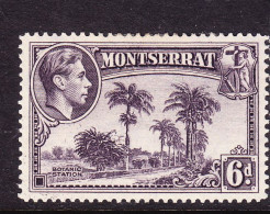 Montserrat 1938 Geo V1 - 6d Violet P14 SG 107a MH - Montserrat