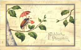 Pfingsten - Maikäfer - Prägekarte - Pfingsten