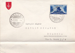 1951 TRIESTE A - N. 128 Busta VIAGGIATA - PIEGA SULLA LETTERA - Autres & Non Classés