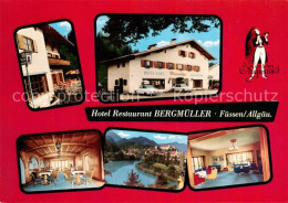 Fuessen Allgaeu Hotel Restaurant Bergmueller Gastraeume Panorama - Füssen
