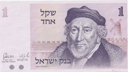 Israel Billet Bancaire De 1 Shekel De 1978 Figurant Sir Moses Haim Montefiore Et Porte De Jaffa - Israel