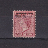 MONTSERRAT 1876, SG# 1, 1p Red, Queen Victoria, Used - Montserrat